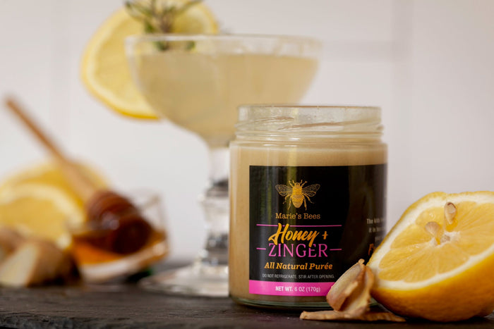 Lemon Ginger Creamed Honey – The Zinger, 6 oz – product image