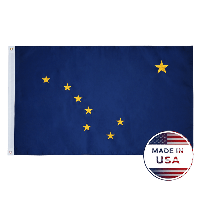 Alaska 3x5 state flag made in USA with embroidered stars