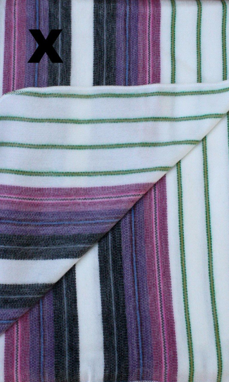 Alpaca Bed Blanket - Striped