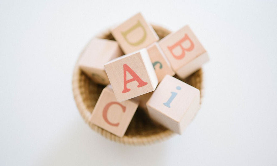 Boho Wooden Alphabet Blocks: Uppercase & Lowercase