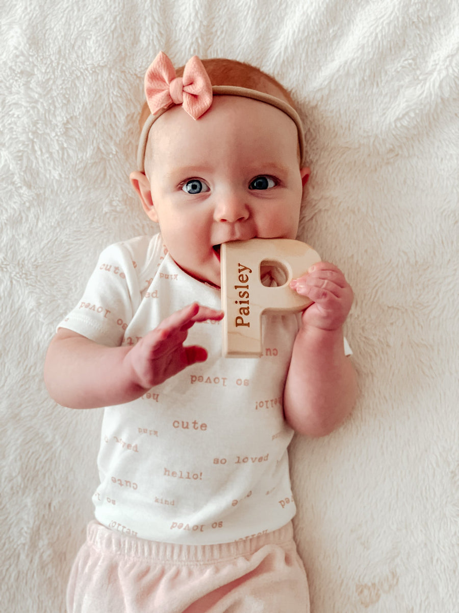 Wooden Letter Grasping Toy: letter examples