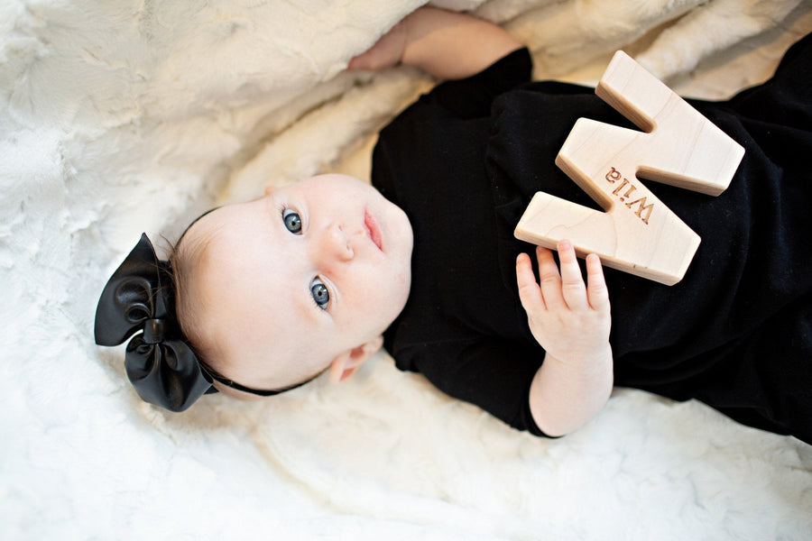Wooden Letter Grasping Toy: letter examples