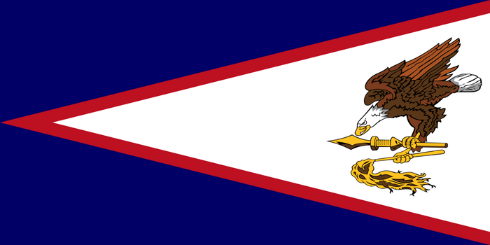 American Samoa flag made in USA with eagle red white blue territorial design