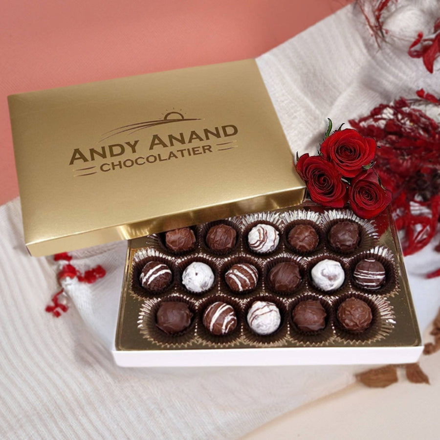 Champagne, Rum, Irish Cream & Kahlua Belgian Chocolate Truffles, 24 pc