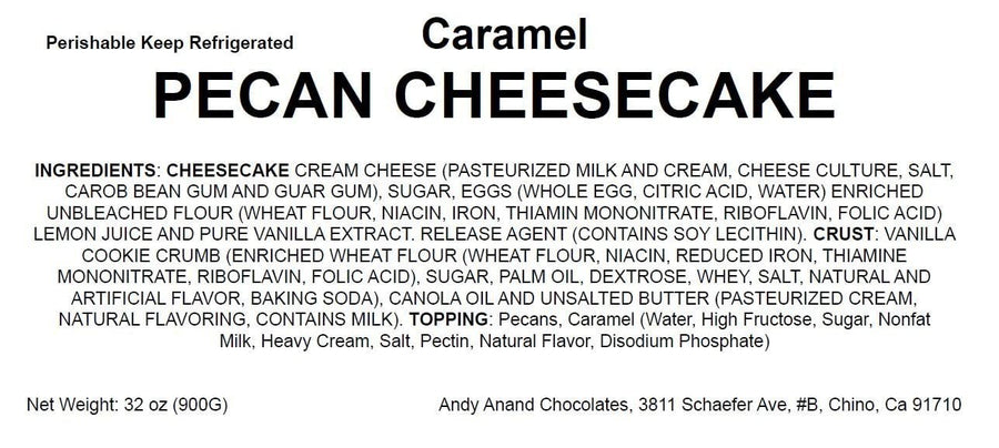 Caramel Pecan Cheesecake, 9-Inch, 2.8 lb