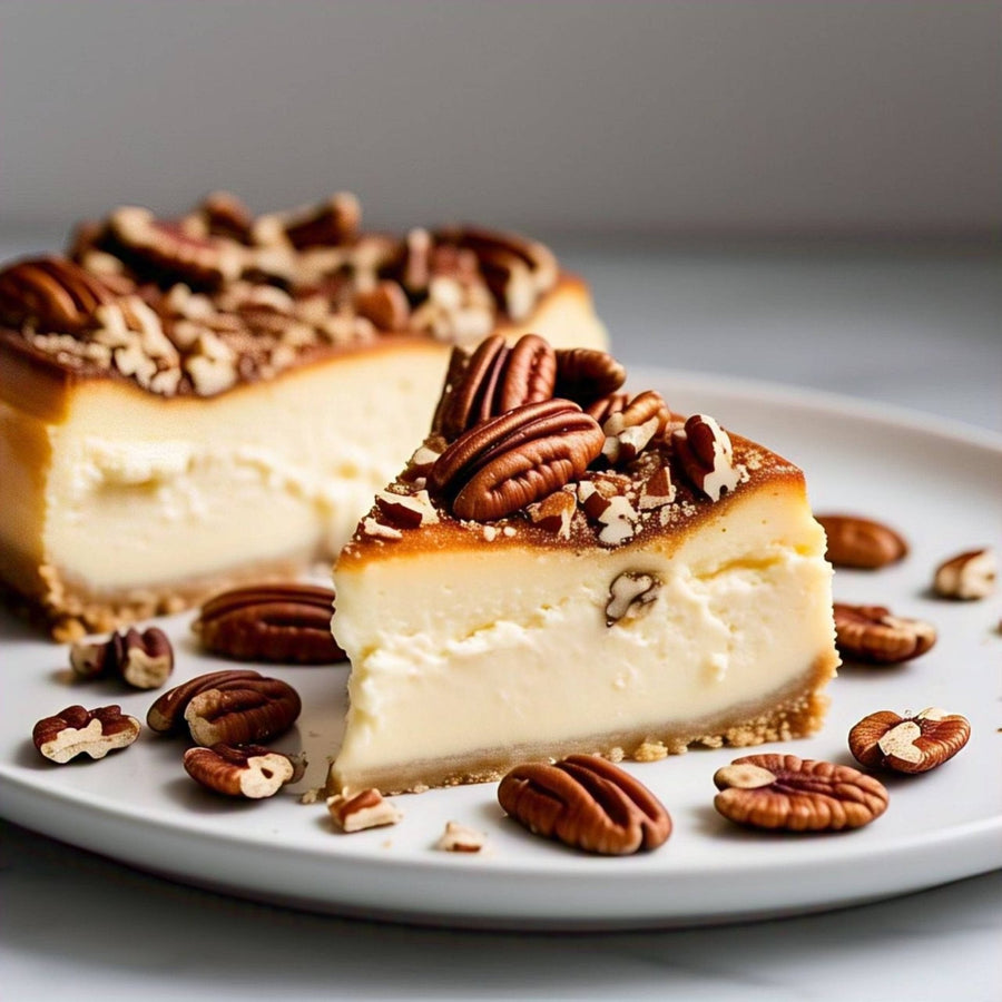 Sugar-Free & Gluten-Free Caramel Pecan Cheesecake, 9-Inch