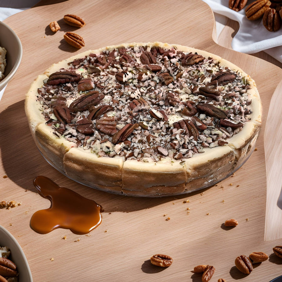Sugar-Free & Gluten-Free Caramel Pecan Cheesecake, 9-Inch