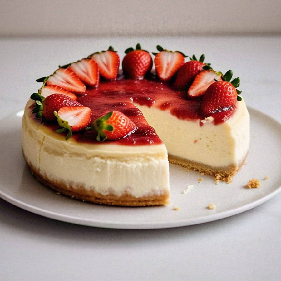 Sugar-Free & Gluten-Free Strawberry Cheesecake, 9-Inch