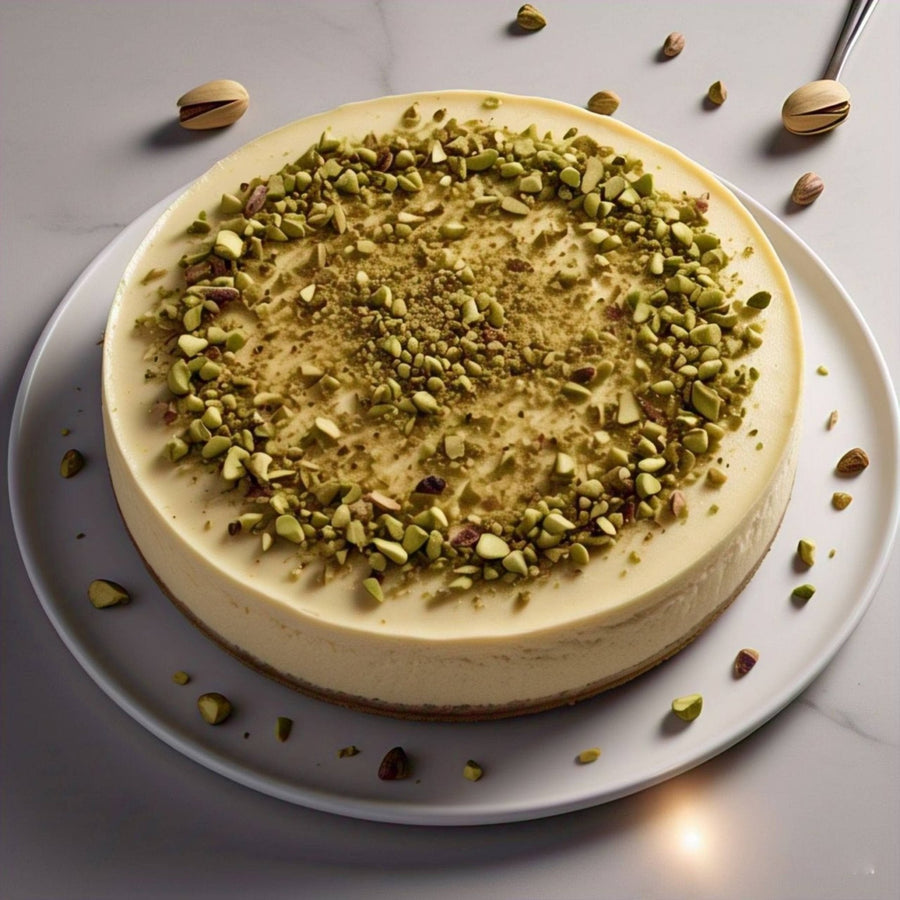 Caramel Pistachio Cheesecake, 9-Inch, 2 lb