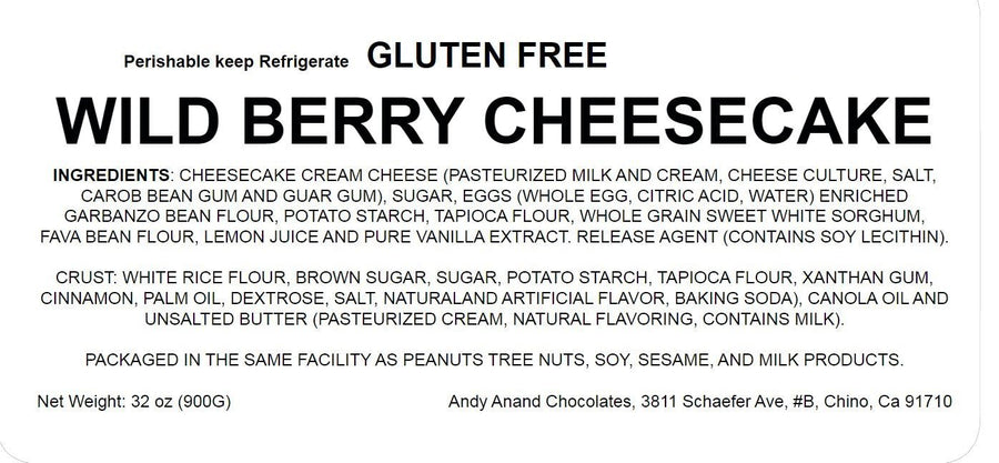 Gluten-Free Four-Berry Cheesecake, 9-Inch, 2.8 lb