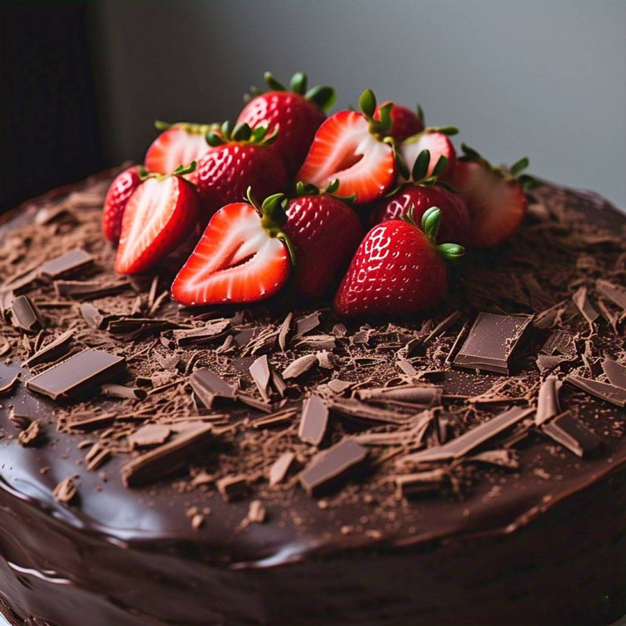 Sugar-Free Chocolate Strawberry Layer Cake, 9-Inch, 2 lb