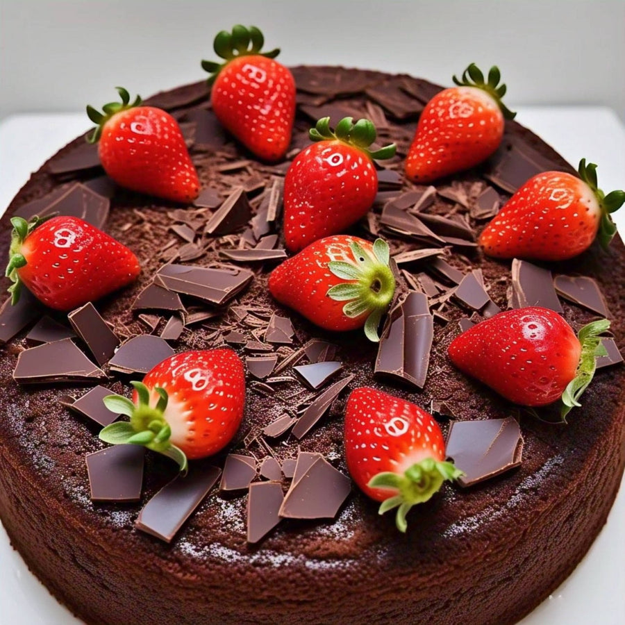 Sugar-Free Chocolate Strawberry Layer Cake, 9-Inch, 2 lb