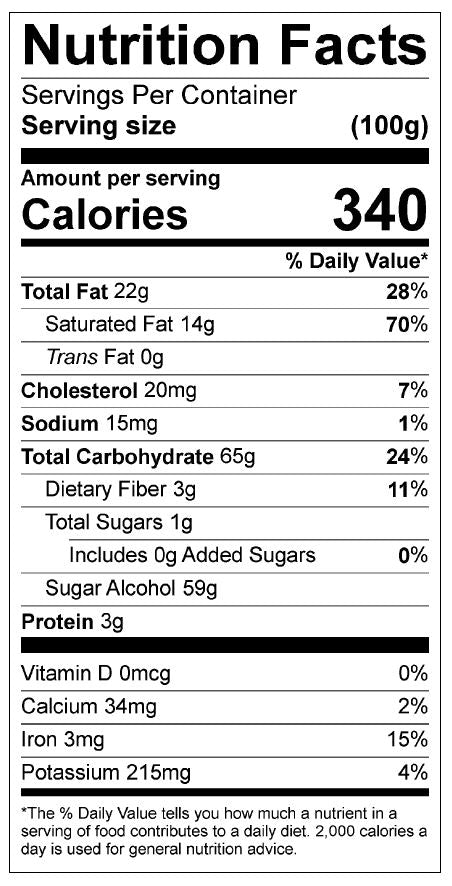 Sugar-Free Vanilla Butter Cream Dark Chocolates, 25 pc
