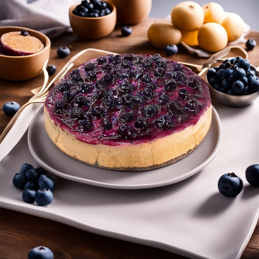 Sugar-Free & Gluten-Free Blueberry Cheesecake, 9-Inch