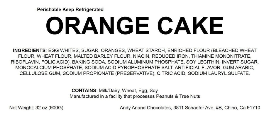 Orange Cake, 9-Inch, 2 lb