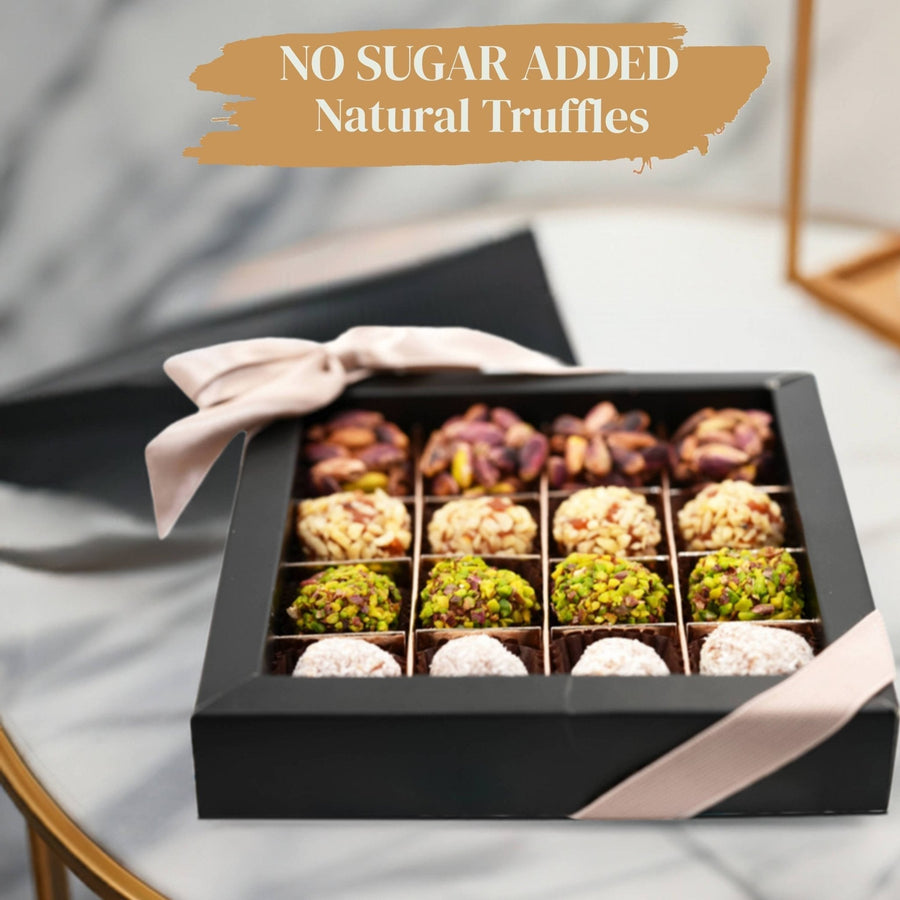 No Sugar Added Truffles, Pistachio, Hazelnut & Coconut, 16 pc
