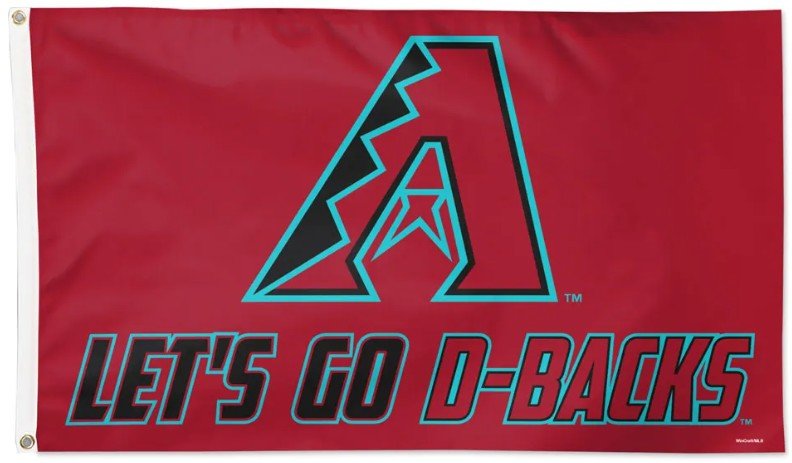 Arizona Diamondbacks 3x5 slogan flag made in USA