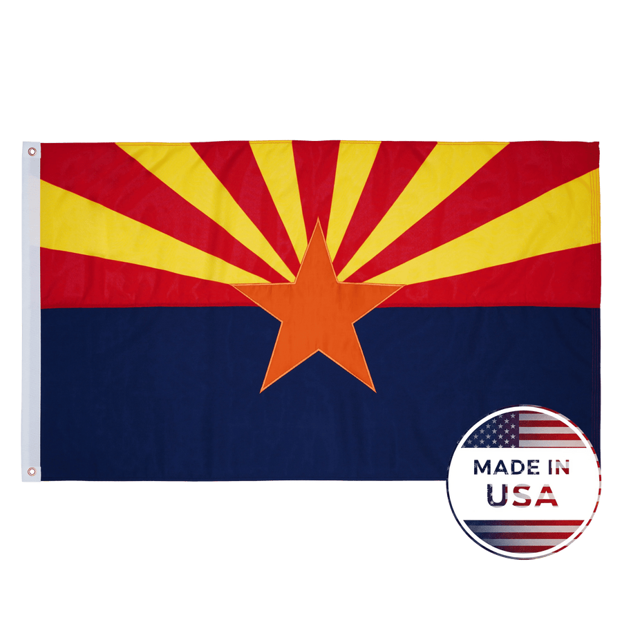 Arizona 3x5 state flag made in USA with embroidered details