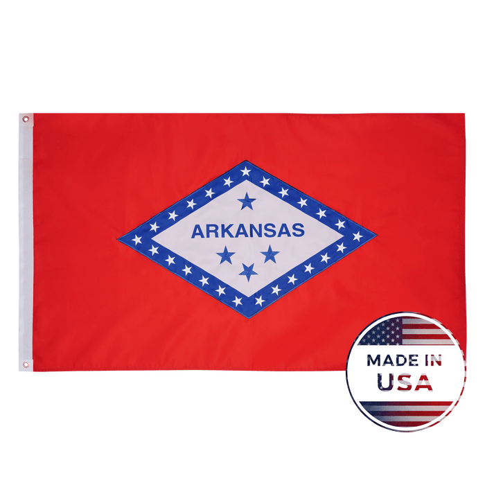Arkansas 3x5 state flag made in USA with embroidered details