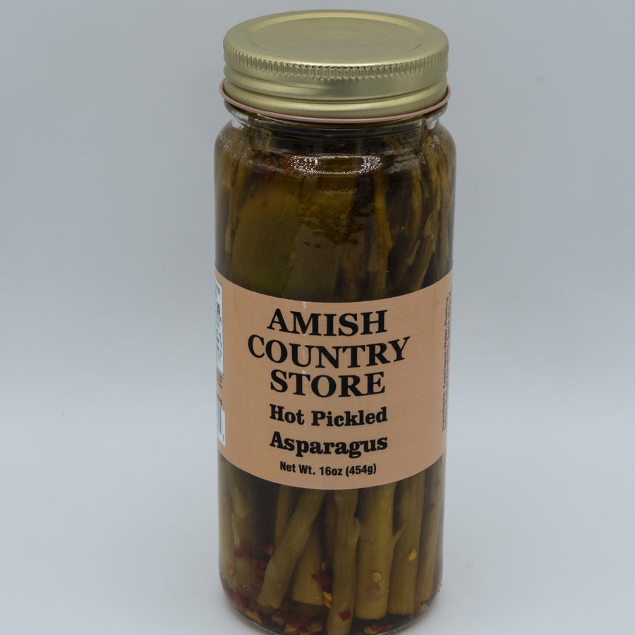 Hot Pickled Asparagus front package label