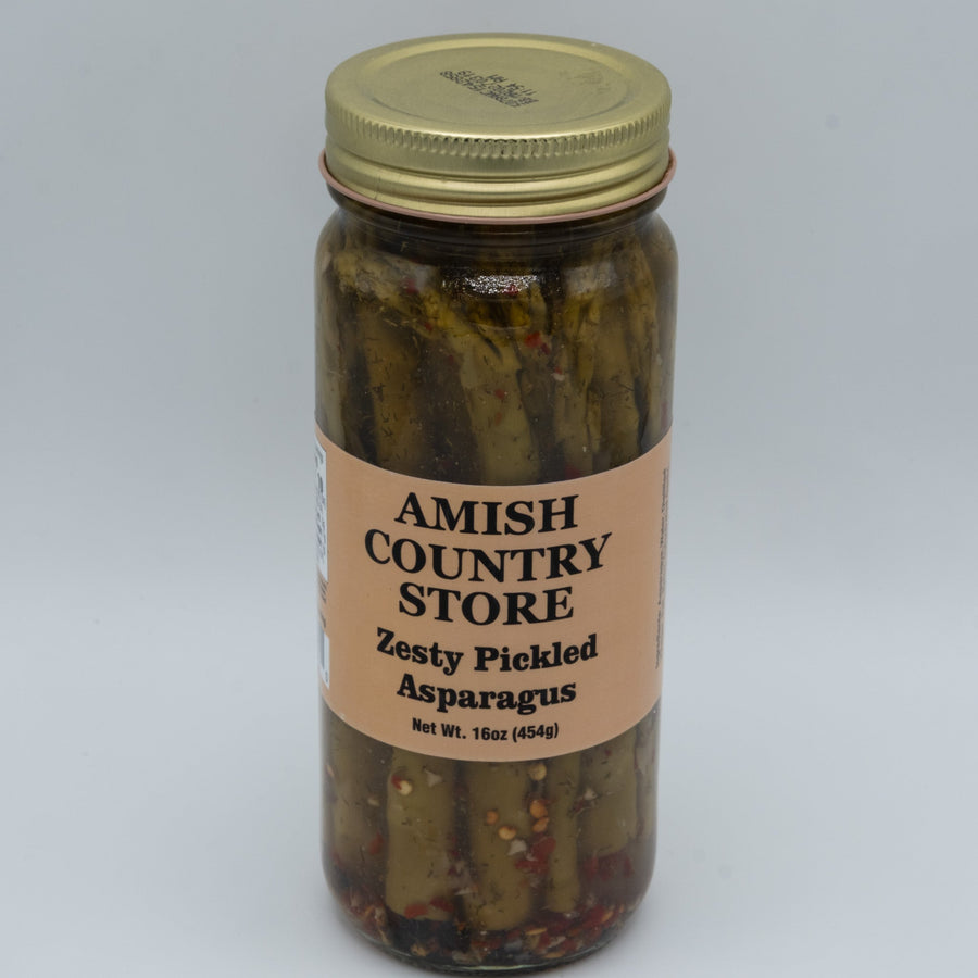 Zesty Pickled Asparagus front package label