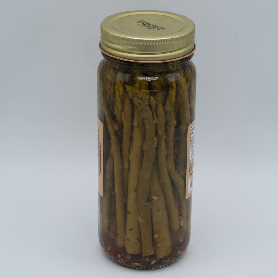 Zesty Pickled Asparagus package contents and rear view
