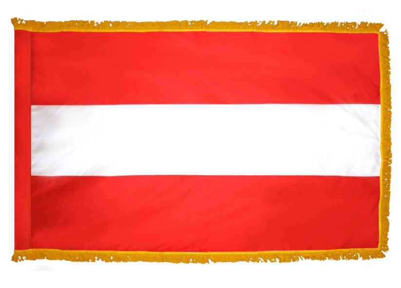 Austria nylon flag product image with red white red tricolor design