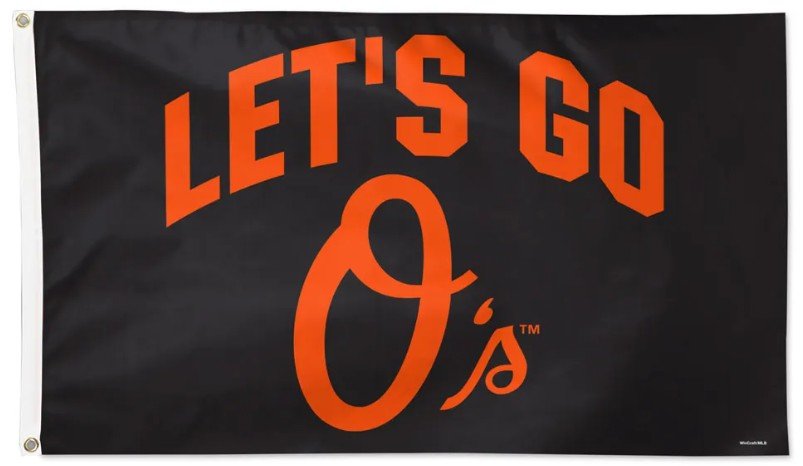 Baltimore Orioles 3x5 slogan flag made in USA