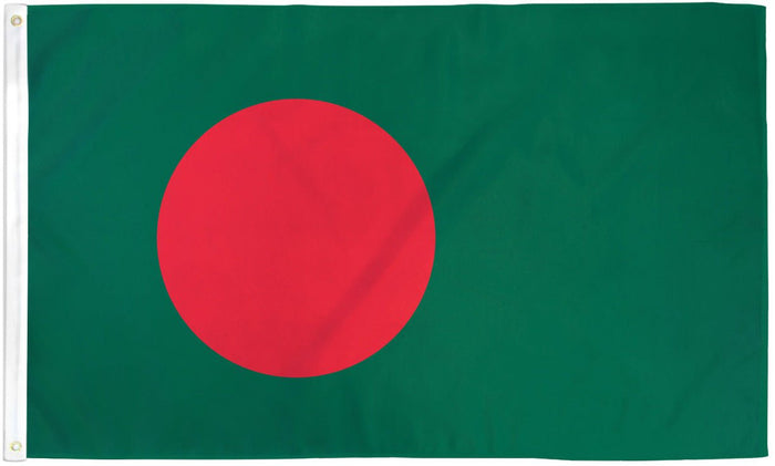 Bangladesh flag made in USA with green field and red disc