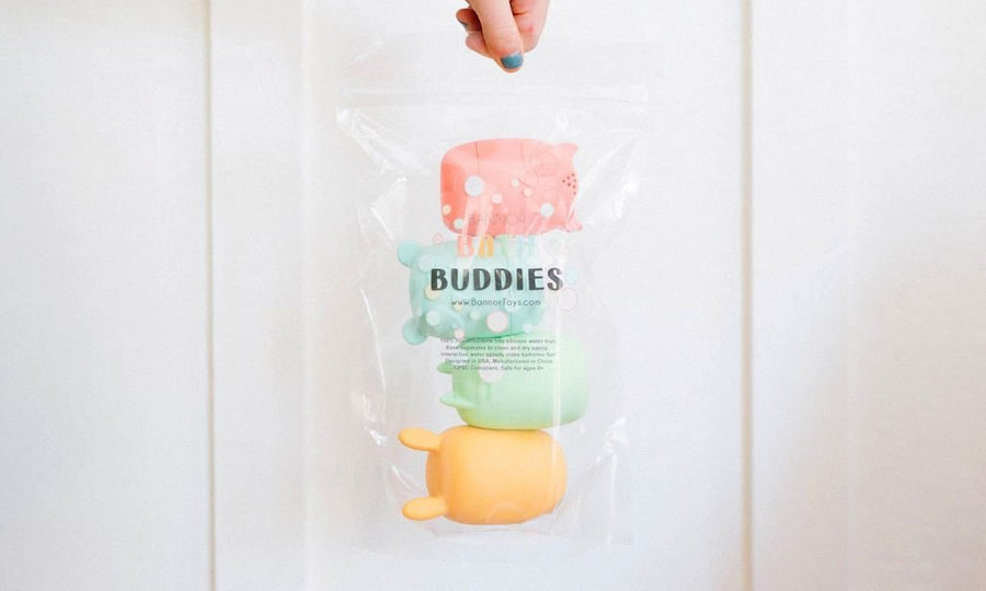 Bannor Bath Buddies: 4 Easy-Clean Silicone Bath Toys