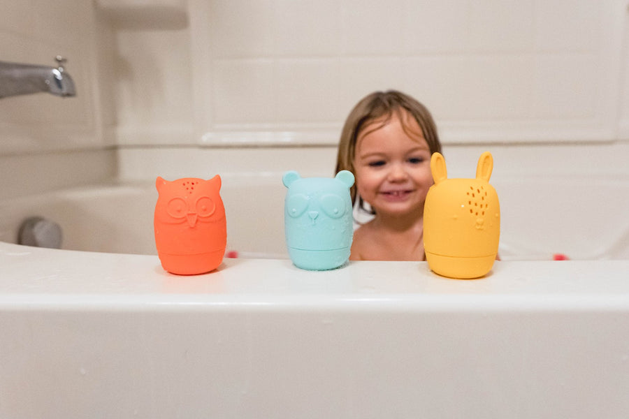 Bannor Bath Buddies: 4 Easy-Clean Silicone Bath Toys