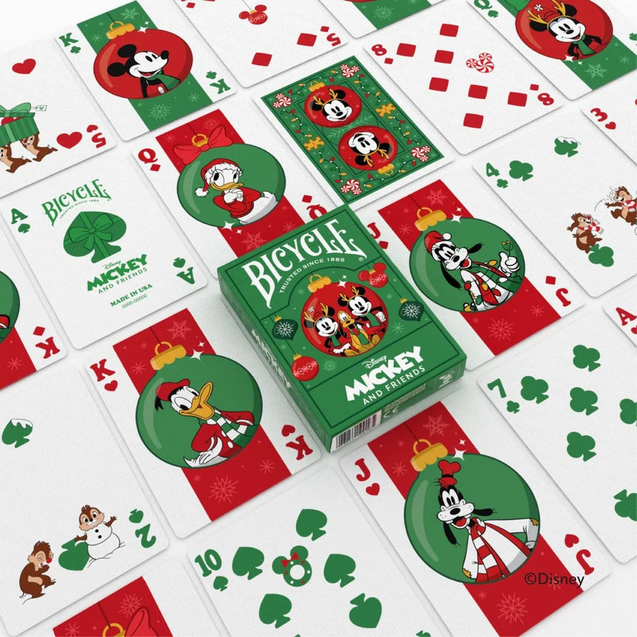 Mickey and Friends Holiday deck with festive character cards