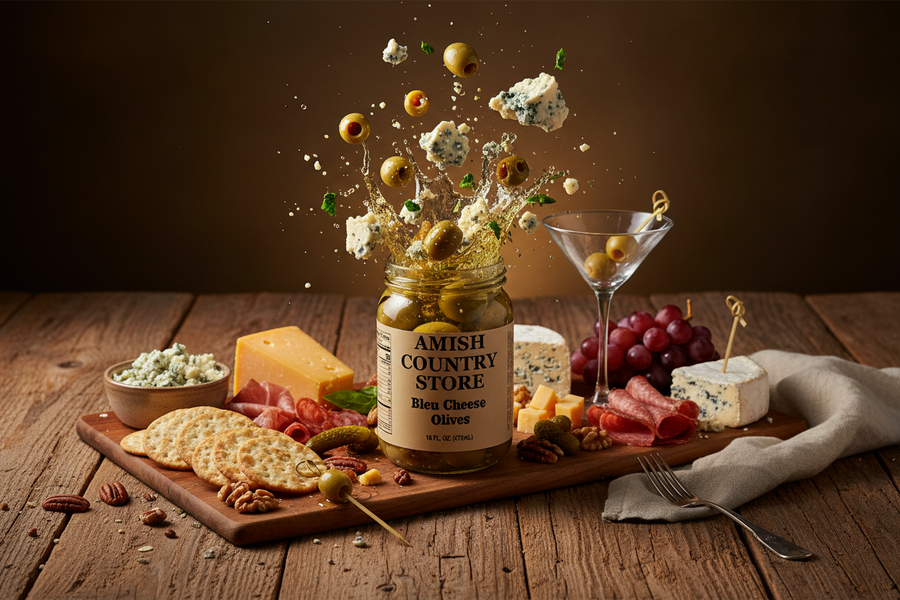 Old-Fashioned Bleu Cheese Stuffed Olives | Savory Queen Olives | 16 oz – product image 1