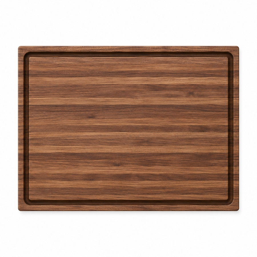 20 × 15 Walnut / Top Juice Groove / No Handles - top view