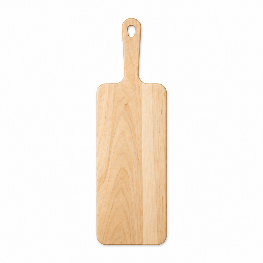 18 × 6 Maple / No Groove / Paddle Handle - top view