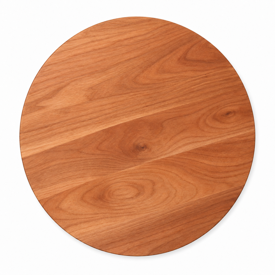 18-inch round Cherry / No Groove / No Handles - top view