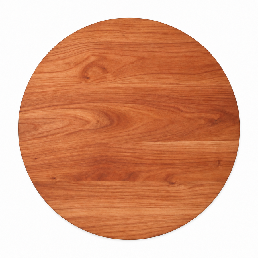 18-inch round Cherry / No Groove / No Handles - top view