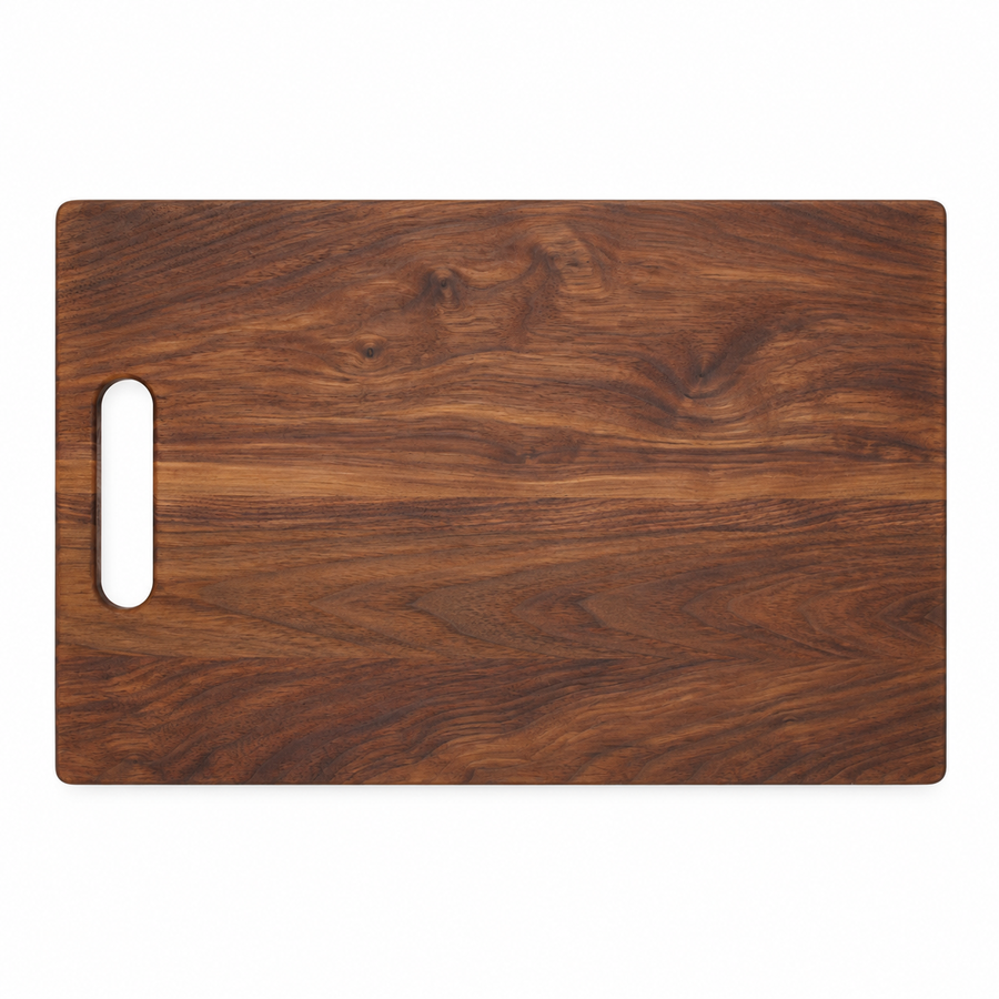 16 × 10.5 Walnut / No Groove / Single Handle - top view