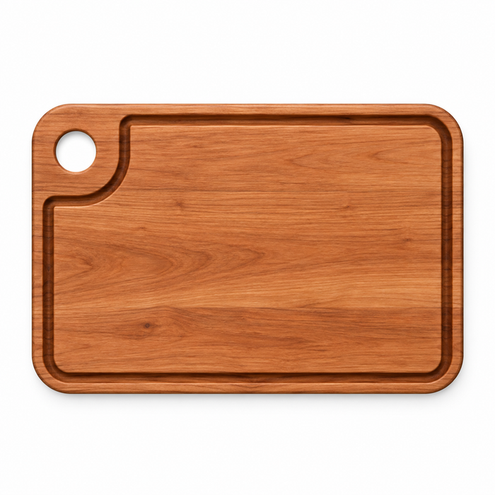 18 × 12 Cherry / Juice Groove / Thumb-Hole Handle - top view