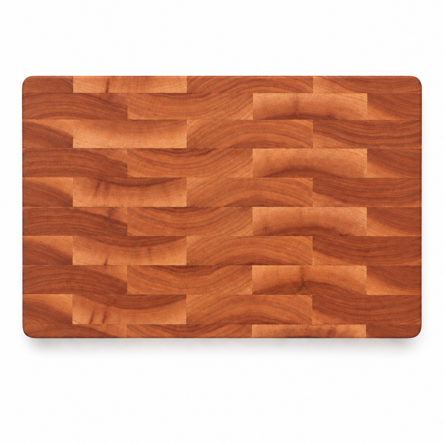 18 × 12 Cherry / Bottom Juice Groove / No Handles - top view