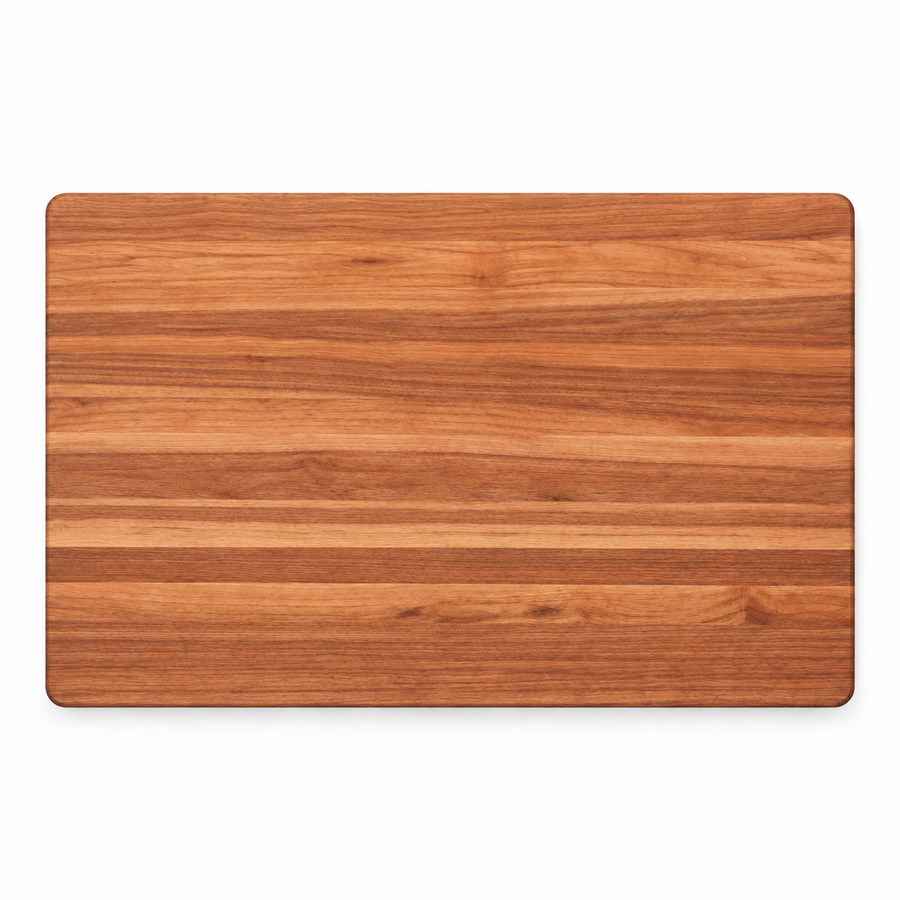 18 × 12 Cherry / Bottom Juice Groove / No Handles - top view