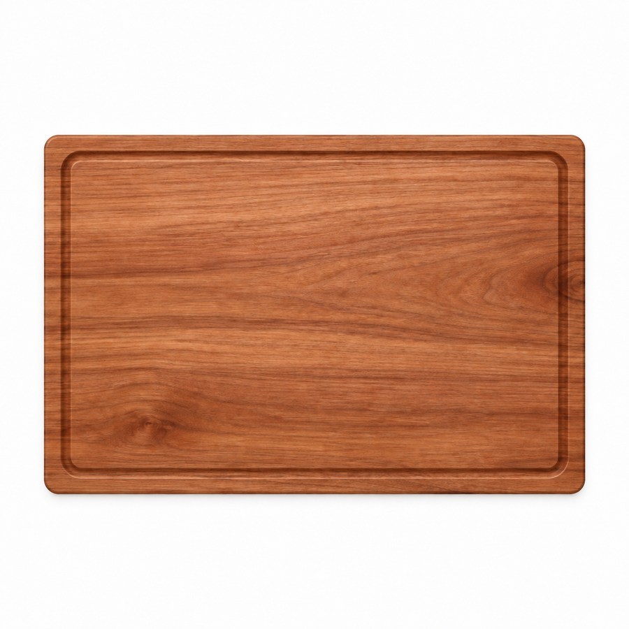 18 × 12 Cherry / Top Juice Groove / No Handles - top view
