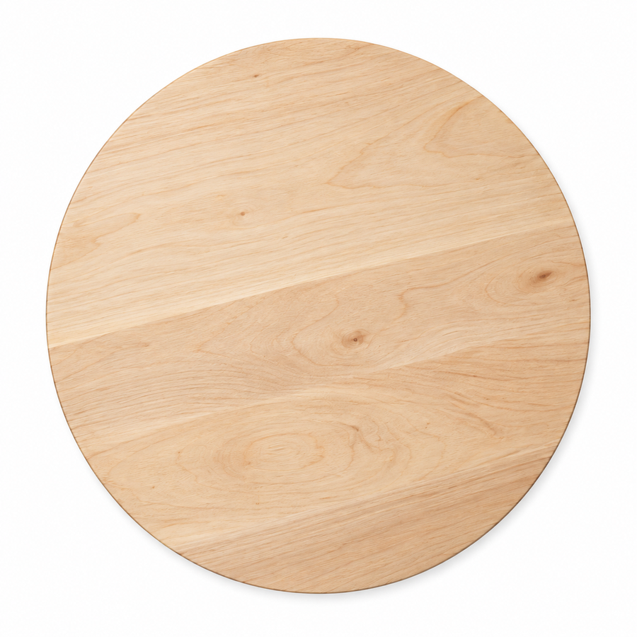 15-inch round Maple / No Groove / No Handles - top view