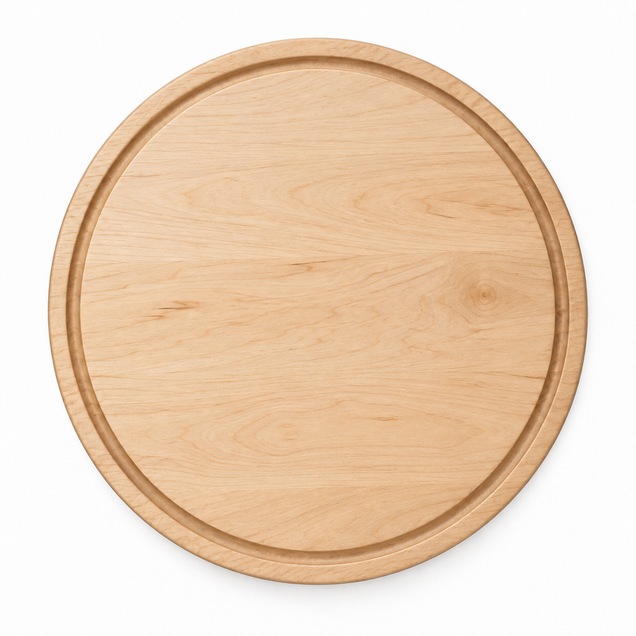 15-inch round Maple / Juice Groove / No Handles - top view