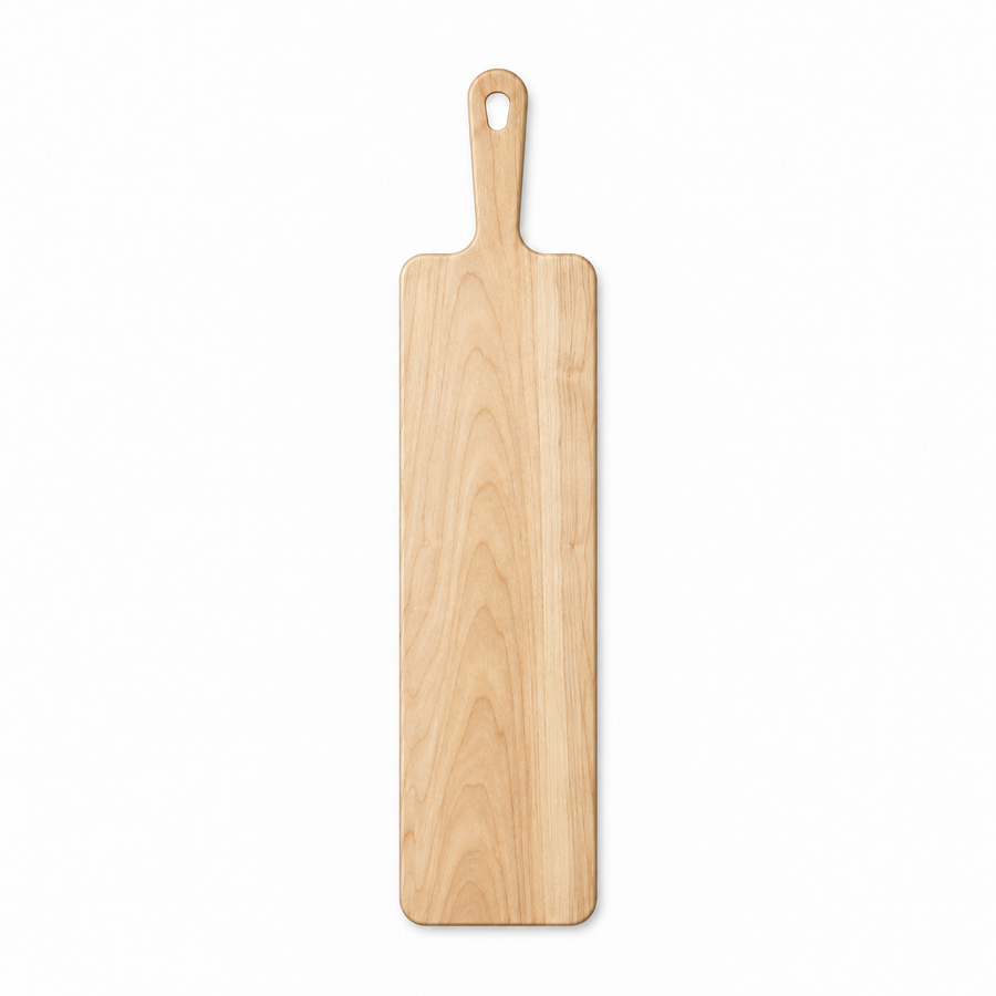 24 × 6 Maple / No Groove / Paddle Handle - top view