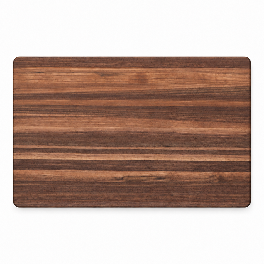 18 × 12 Walnut / Bottom Juice Groove / No Handles - top view