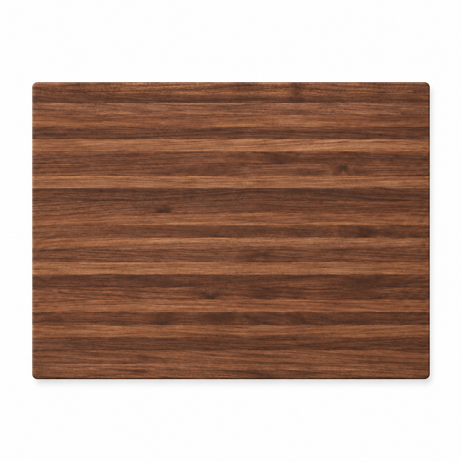 20 × 15 Walnut / Bottom Juice Groove / No Handles - top view