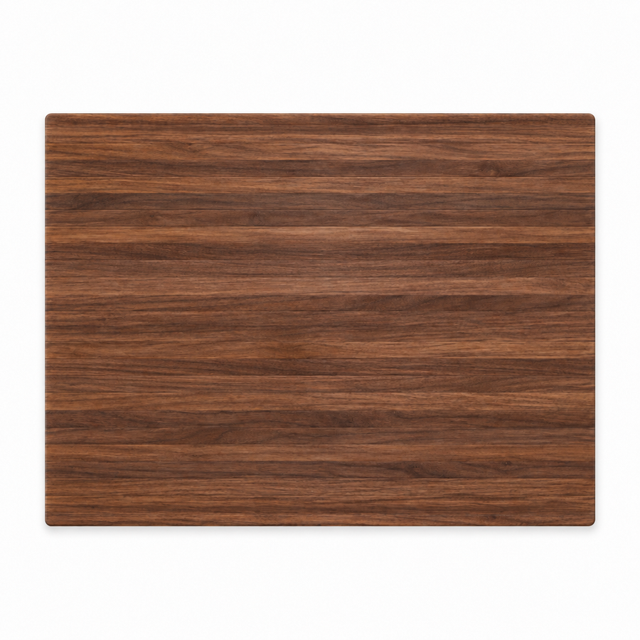 24 × 18 Walnut / Bottom Juice Groove / No Handles - top view