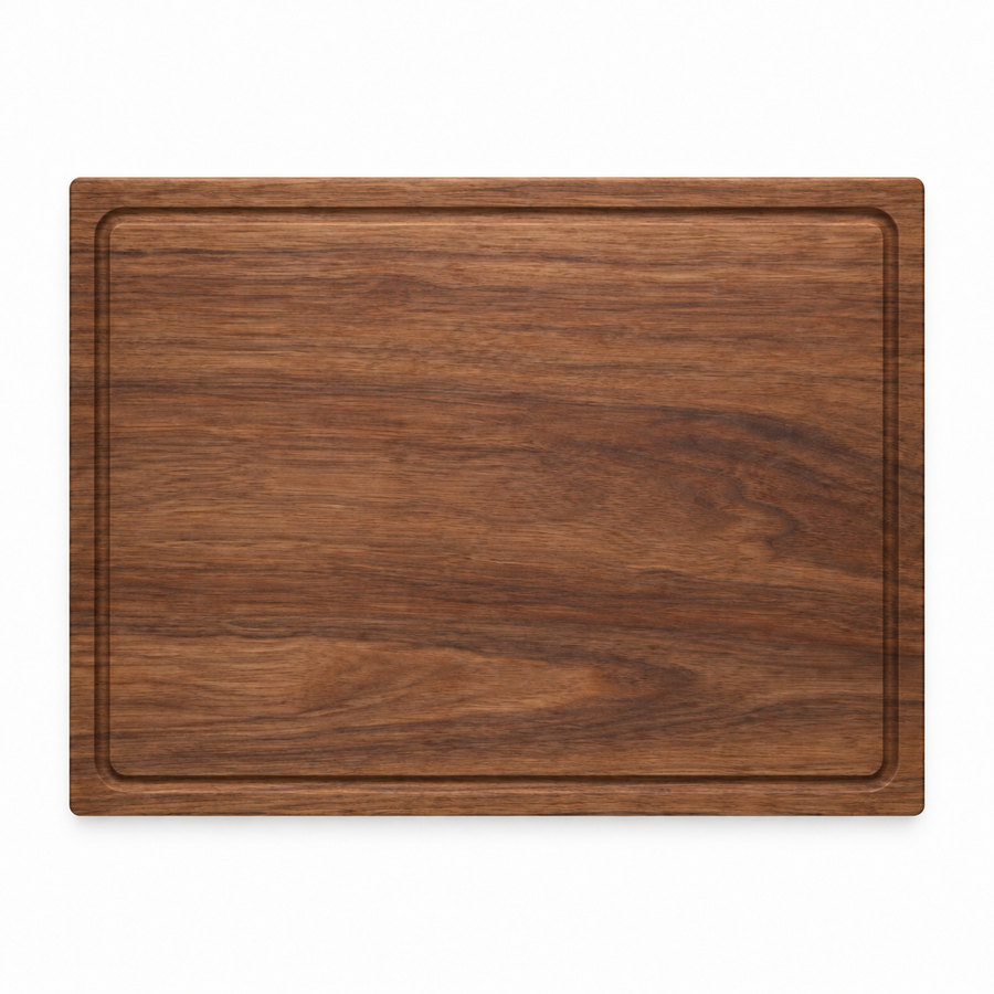 20 × 15 Walnut / Top Juice Groove / No Handles - top view