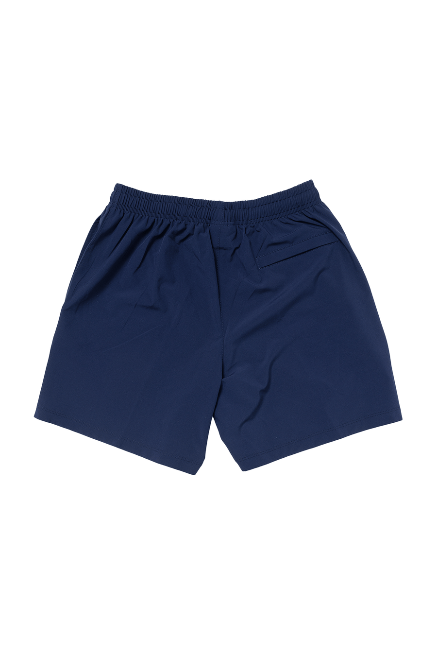 Men’s Baseball Journey Shorts 2.0: navy baseball shorts, back view.